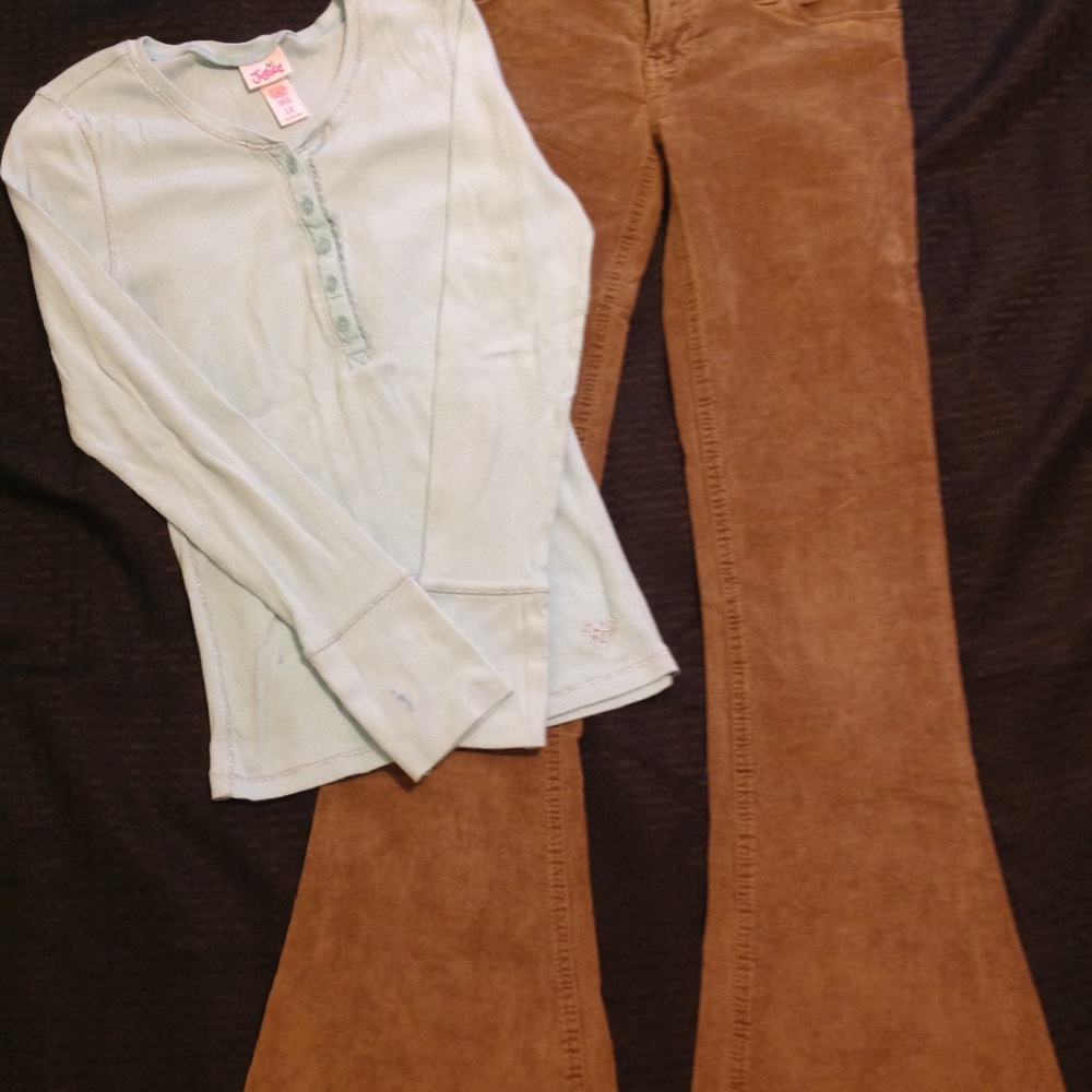 Girls size 12 pants and long sleeve shirt